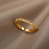 Bague de fiançailles femme réglables en acier inoxydable pour femmes