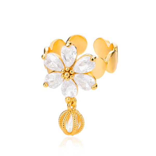 Bague de fiançailles femme réglables en acier inoxydable pour femmes