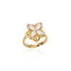 Bague de fiançailles femme réglables en acier inoxydable pour femmes