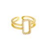 Bague de fiançailles femme réglables en acier inoxydable pour femmes