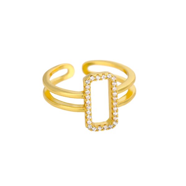 Bague de fiançailles femme réglables en acier inoxydable pour femmes