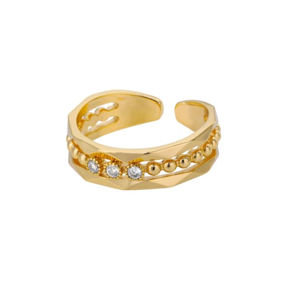 Bague de fiançailles femme réglables en acier inoxydable pour femmes