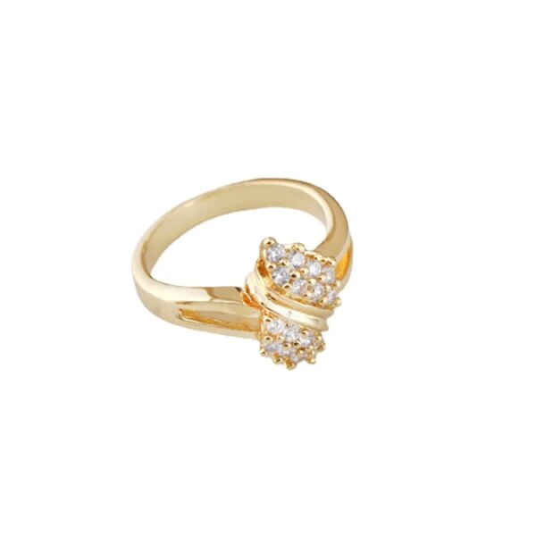 Bague de fiançailles femme à breloques en diamant en or 14 carats pour femmes