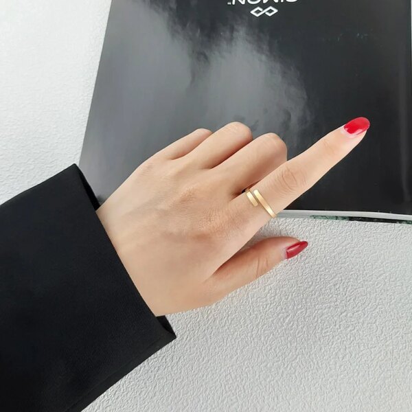 Bague de Promesse en Acier Inoxydable avec Gravure Personnalisée pour Femme, Petit Anneau Ouvert avec Initiales à Deux Noms