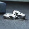 bague de promesse pour homme et femme, bijoux en acier inoxydable