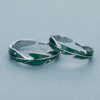 bague de promesse en feuilles vertes irrégulières pour femmes, bijoux de mariage romantiques simples