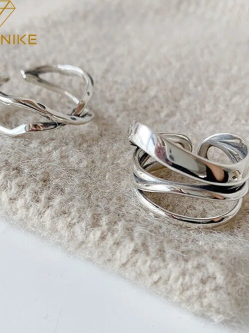 bague de promesse de doigt Vintage en forme de croix, couleur argent, pour femmes, Couple minimaliste