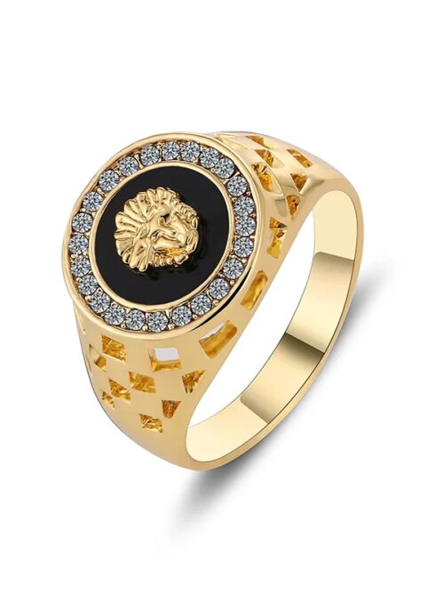 bague de fiançailles homme Medusa créative pour hommes, incrustée de Zwords