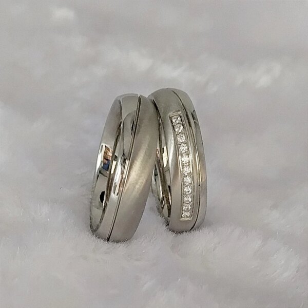 bague de promesse de Couple imperméables de haute qualité, pour hommes et femmes, ne se décolore jamais