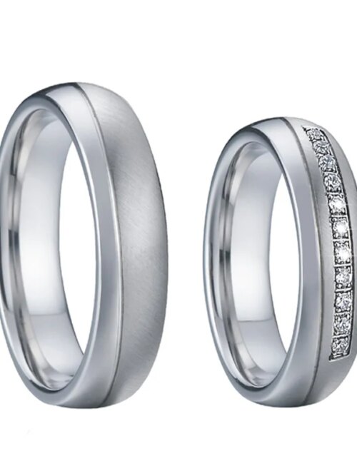 bague de promesse de Couple imperméables de haute qualité, pour hommes et femmes, ne se décolore jamais