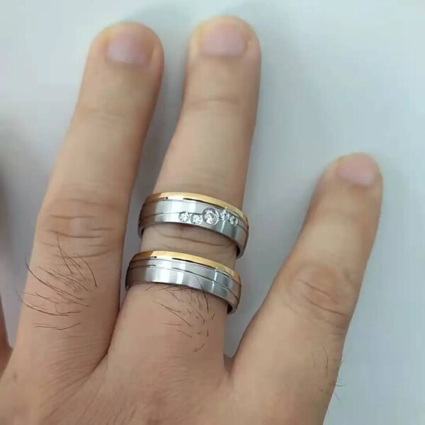 bague de promesse pour amoureux occidentaux de haute qualité, ensemble pour lui et lui