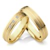 bague de promesse en acier inoxydable plaqué or 14 carats, alliance des amoureux, bijoux pour couples