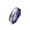 bague de promesse en acier inoxydable Love Alliance, alliance noire, alliances pour couples