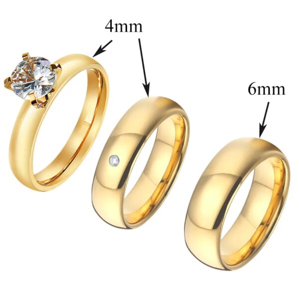 63211-ea8f78.jpg bague de promesse en acier inoxydable plaqué or 18 carats pour Couples, bague de mariage de haute qualité avec pierres