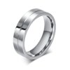 bague de promesse en acier inoxydable couleur or pour hommes et femmes