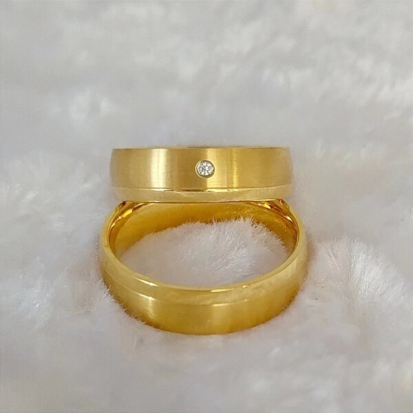 bague de promesse classiques pour hommes et femmes, ensembles de Couples, en plaqué or 18k occidental