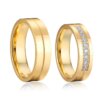 bague de promesse classiques pour hommes et femmes, ensembles de Couples, en plaqué or 18k occidental