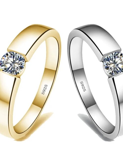 65763-0765c4.jpg bague de promesse en argent regardé 925, pierre cz, parfaite fête, alliance