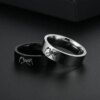 bague de promesse en acier titane pour hommes et femmes, Couple, amoureux, promesse, bague de mariage