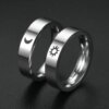 bague de promesse en acier titane pour hommes et femmes, Couple, amoureux, promesse, bague de mariage
