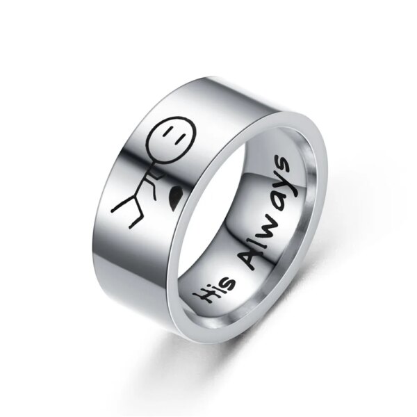 bague de promesse en acier titane pour hommes et femmes, Couple, amoureux, promesse, bague de mariage