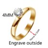 bague de promesse Cubique Personnalisées en Acier Inoxydable pour Homme et Femme