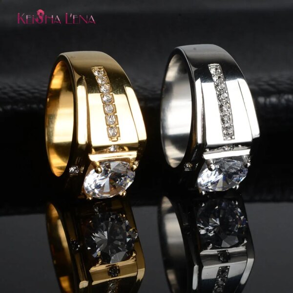 bague de fiançailles homme cubique ronde en argent pour hommes, bijoux absorbe ouissants