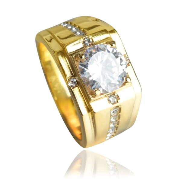 bague de fiançailles homme cubique ronde en argent pour hommes, bijoux absorbe ouissants