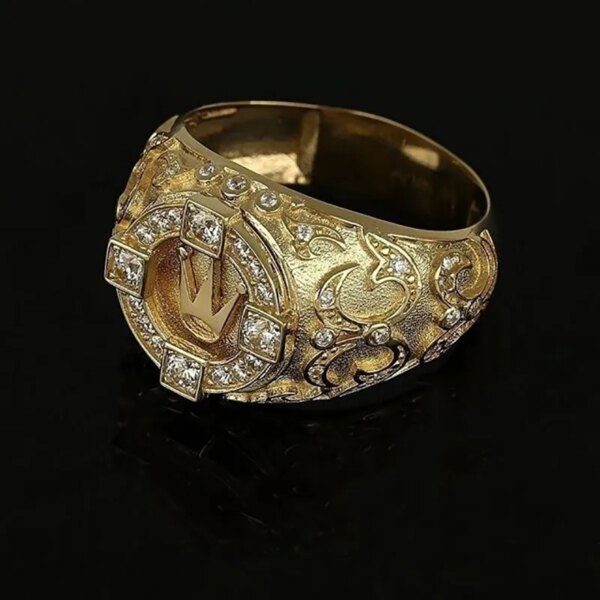 bague de fiançailles homme Ensemble de bijoux de luxe pour hommes et femmes, bague en or pour documents