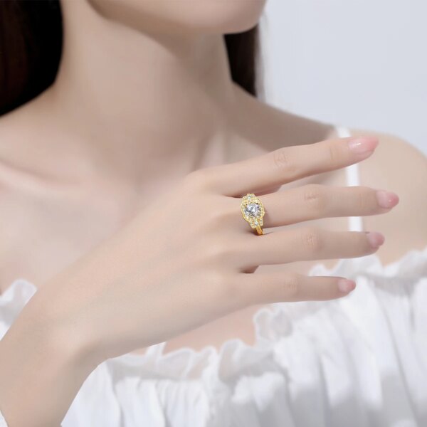 66302-9de1ec.jpg Bague de fiançailles femme Moissanite couleur D pour femmes, bijoux avec certificat