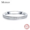 bague de promesse classiques simples en argent Sterling 100% AAA zircone pour femmes