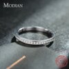 bague de promesse classiques simples en argent Sterling 100% AAA zircone pour femmes
