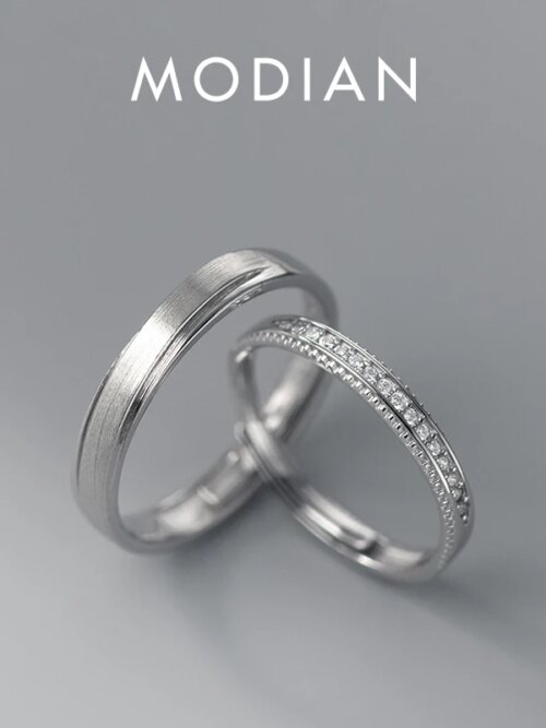 bague de promesse de Couple en argent Sterling 925, bijoux dépoli, tendance, pour femmes