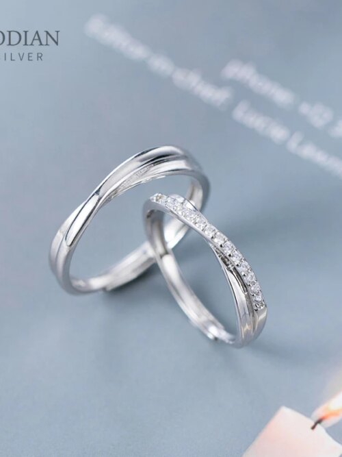 bague de promesse romantiques pour hommes et femmes, en argent Sterling 925
