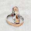 bague de promesse en plaqué or Rose 14k pour hommes et femmes, magnifique ensemble de bagues de mariage