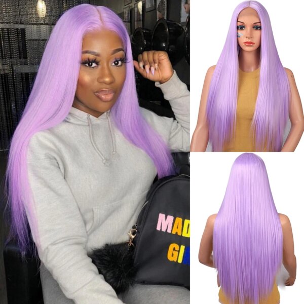 perruque de Cosplay en dentelle synthétique pour femmes