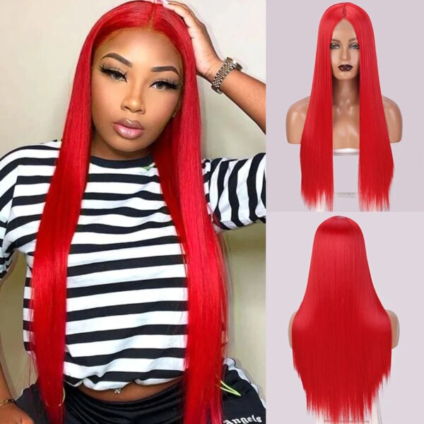 perruque de Cosplay en dentelle synthétique pour femmes