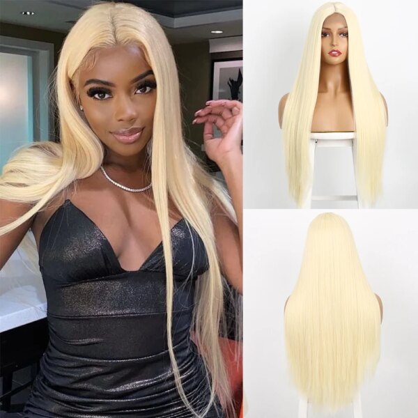 perruque de Cosplay en dentelle synthétique pour femmes