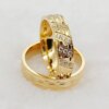 bague de promesse en titane pour Couples, bijoux martelés occidentaux de haute qualité