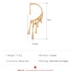 boucle d oreille grimpante manchette d'oreille pour femme, bijoux en forme de goutte d'eau