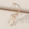 boucle d oreille grimpante manchette d'oreille pour femme, bijoux en forme de goutte d'eau