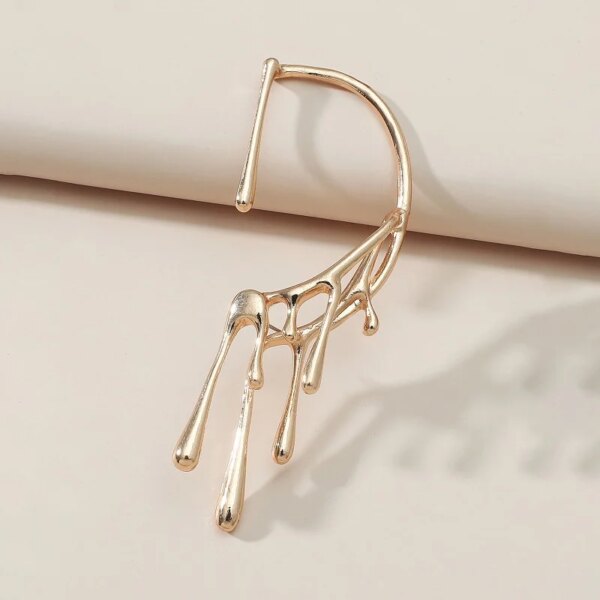 boucle d oreille grimpante manchette d'oreille pour femme, bijoux en forme de goutte d'eau