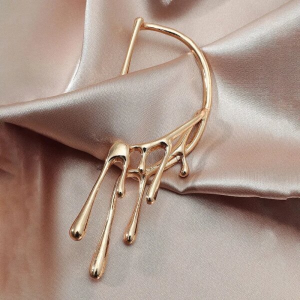boucle d oreille grimpante manchette d'oreille pour femme, bijoux en forme de goutte d'eau