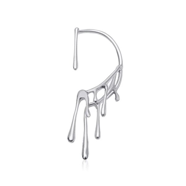 boucle d oreille grimpante manchette d'oreille pour femme, bijoux en forme de goutte d'eau
