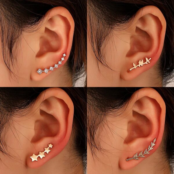 68834-989460.jpg boucle d oreille grimpante longues à crochet pour femmes, ensemble à quatre griffes