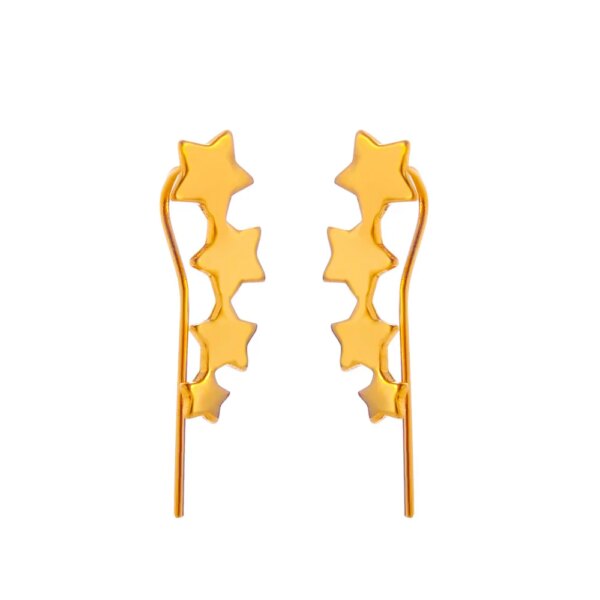 boucle d oreille grimpante longues à crochet pour femmes, ensemble à quatre griffes