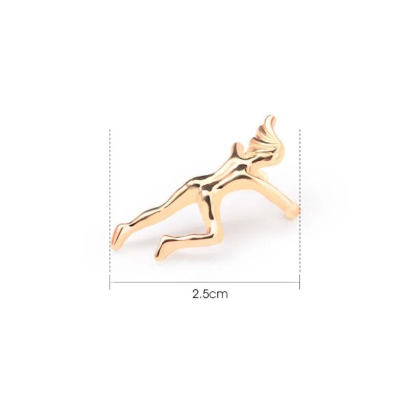boucle d oreille grimpante en Forme d'Humain pour Femme, réinitialisation d'Oreille, Escalade