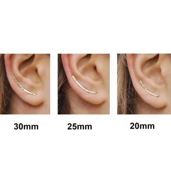 boucle d oreille grimpante clip en forme de U pour femme, manchette d'oreille, piercing, or, argent, document