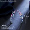 boucle d oreille grimpante en zircone cubique multicolore Unique, petit manchette d'oreille