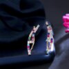 boucle d oreille grimpante en zircone cubique multicolore Unique, petit manchette d'oreille